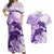 Polynesia Dolphins Couples Matching Off Shoulder Maxi Dress and Hawaiian Shirt Valentine Day Floral Polynesian - Vintage Purple LT14 Purple - Polynesian Pride