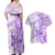 Polynesia Dolphins Couples Matching Off Shoulder Maxi Dress and Hawaiian Shirt Valentine Day Floral Polynesian - Vintage Purple LT14 - Polynesian Pride