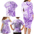 Polynesia Dolphins Family Matching Long Sleeve Bodycon Dress and Hawaiian Shirt Valentine Day Floral Polynesian - Vintage Purple LT14 - Polynesian Pride