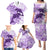 Polynesia Dolphins Family Matching Puletasi and Hawaiian Shirt Valentine Day Floral Polynesian - Vintage Purple LT14 - Polynesian Pride