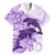 Polynesia Dolphins Family Matching Puletasi and Hawaiian Shirt Valentine Day Floral Polynesian - Vintage Purple LT14 Dad's Shirt - Short Sleeve Purple - Polynesian Pride