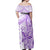 Polynesia Dolphins Off Shoulder Maxi Dress Valentine Day Floral Polynesian - Vintage Purple LT14 - Polynesian Pride