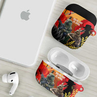 New Zealand and Australia ANZAC Day AirPods Case Sliver Fern Kakapo With Golden Wattle Kangaroo - Polynesian Pride