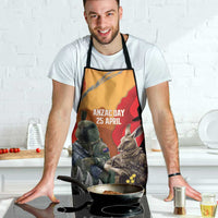 New Zealand and Australia ANZAC Day Apron Sliver Fern Kakapo With Golden Wattle Kangaroo - Polynesian Pride