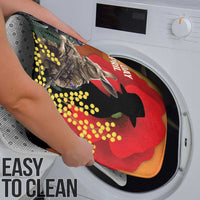 New Zealand and Australia ANZAC Day Bathroom Set Sliver Fern Kakapo With Golden Wattle Kangaroo - Polynesian Pride