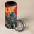 New Zealand and Australia ANZAC Day 4 in 1 Can Cooler Tumbler Sliver Fern Kakapo With Golden Wattle Kangaroo