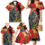 New Zealand and Australia ANZAC Day Family Matching Mermaid Dress and Hawaiian Shirt Sliver Fern Kakapo With Golden Wattle Kangaroo