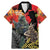 New Zealand and Australia ANZAC Day Family Matching Mermaid Dress and Hawaiian Shirt Sliver Fern Kakapo With Golden Wattle Kangaroo