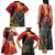 New Zealand and Australia ANZAC Day Family Matching Tank Maxi Dress and Hawaiian Shirt Sliver Fern Kakapo With Golden Wattle Kangaroo