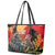 New Zealand and Australia ANZAC Day Leather Tote Bag Sliver Fern Kakapo With Golden Wattle Kangaroo