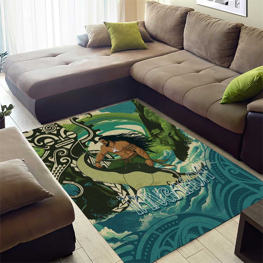 Aotearoa Tangaroa Atua Area Rug New Zealand God Of The Ocean