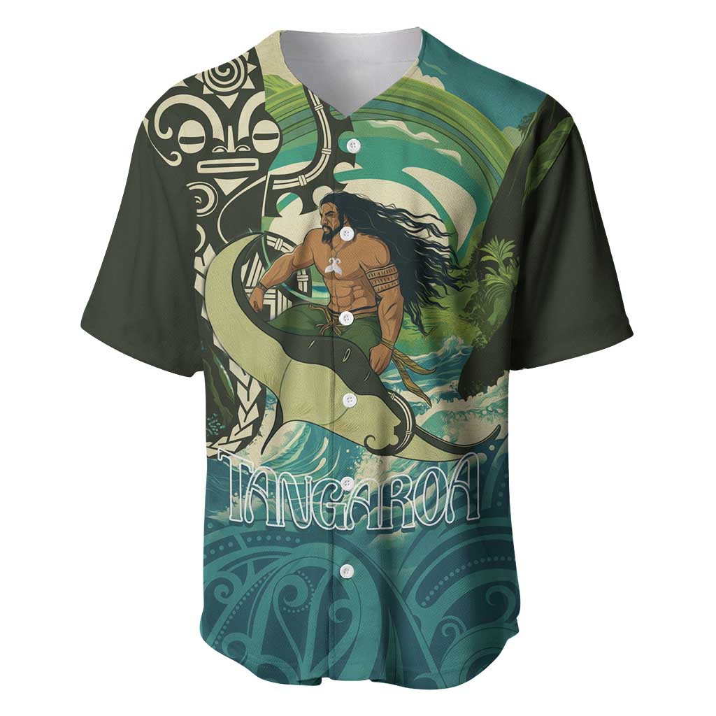 Aotearoa Tangaroa Atua Baseball Jersey New Zealand God Of The Ocean