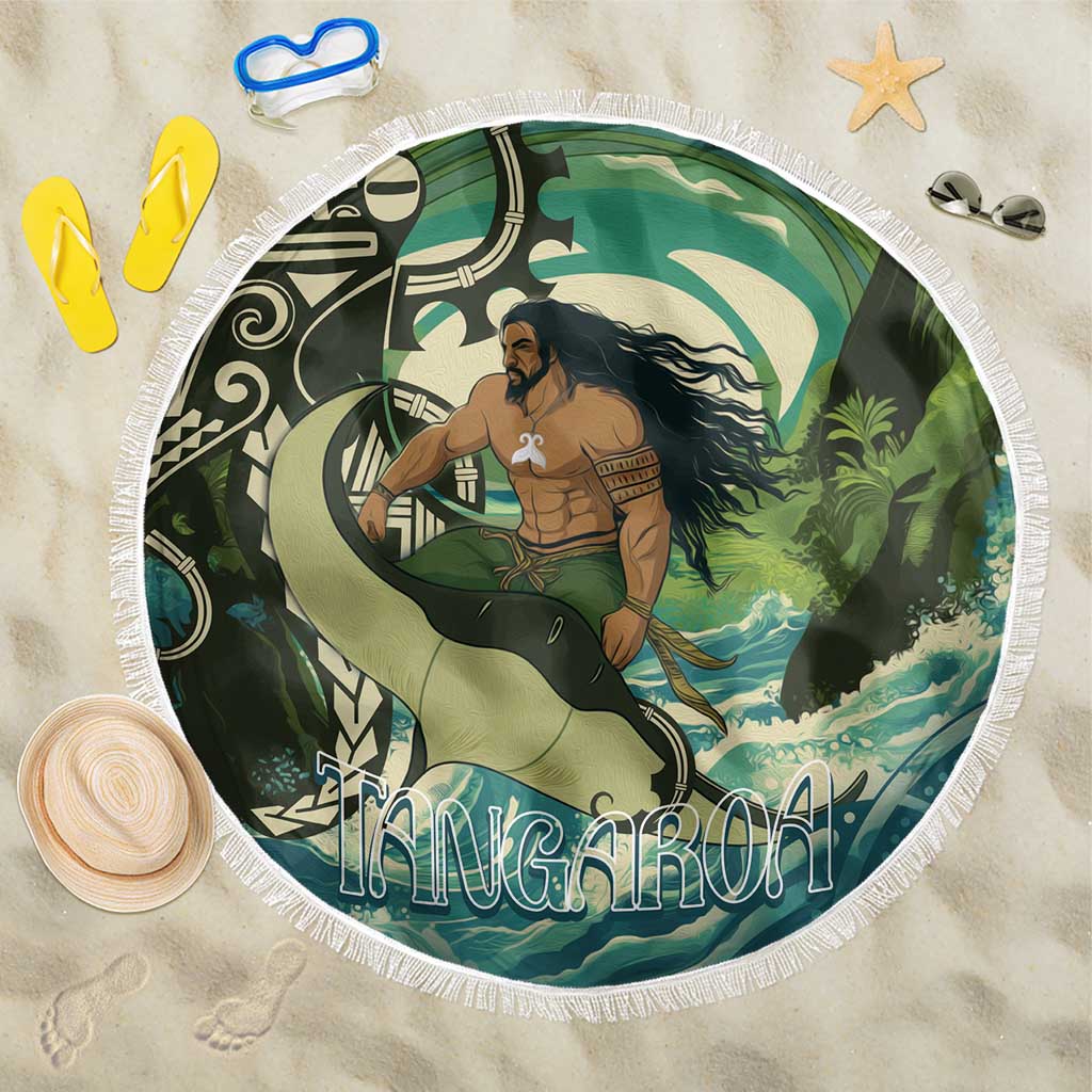 Aotearoa Tangaroa Atua Beach Blanket New Zealand God Of The Ocean