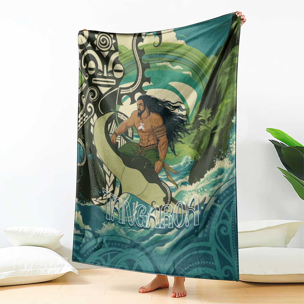 Aotearoa Tangaroa Atua Blanket New Zealand God Of The Ocean LT14 - Polynesian Pride