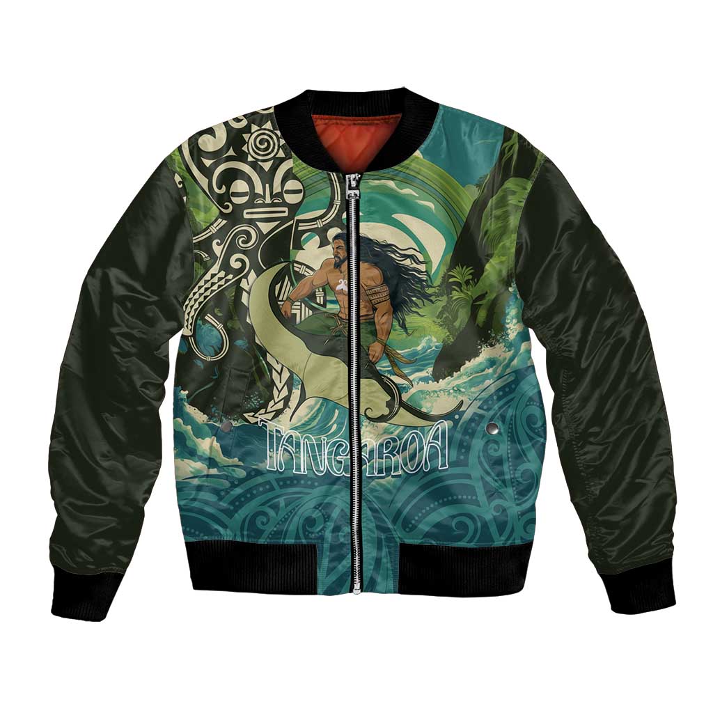 Aotearoa Tangaroa Atua Bomber Jacket New Zealand God Of The Ocean