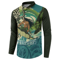 Aotearoa Tangaroa Atua Button Sweatshirt New Zealand God Of The Ocean LT14 - Polynesian Pride