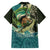 Aotearoa Tangaroa Atua Family Matching Off Shoulder Maxi Dress and Hawaiian Shirt New Zealand God Of The Ocean