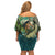 Aotearoa Tangaroa Atua Family Matching Off Shoulder Short Dress and Hawaiian Shirt New Zealand God Of The Ocean