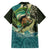 Aotearoa Tangaroa Atua Family Matching Short Sleeve Bodycon Dress and Hawaiian Shirt New Zealand God Of The Ocean