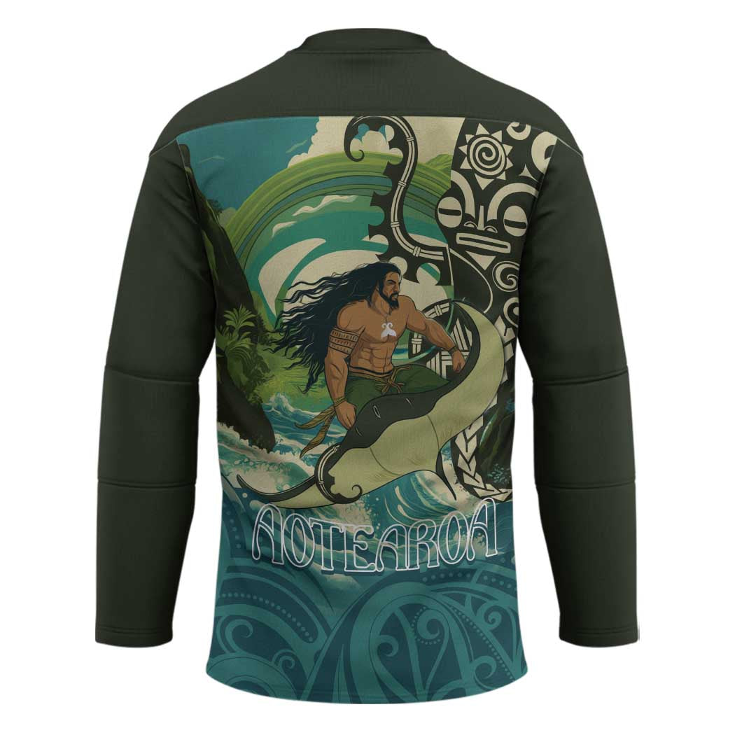 Aotearoa Tangaroa Atua Hockey Jersey New Zealand God Of The Ocean - Polynesian Pride