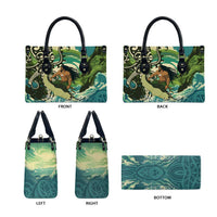 Aotearoa Tangaroa Atua Leather Bag New Zealand God Of The Ocean - Polynesian Pride