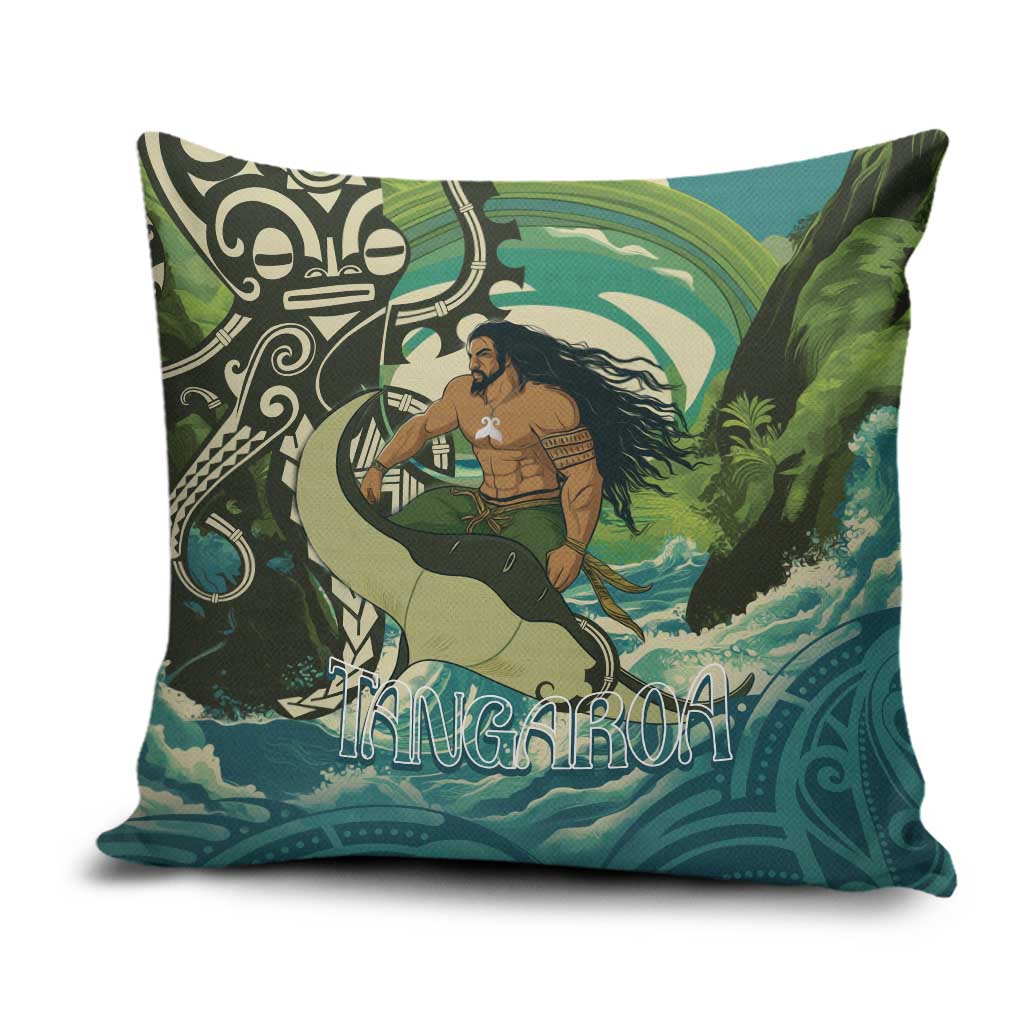 Aotearoa Tangaroa Atua Pillow Cover New Zealand God Of The Ocean - Polynesian Pride