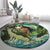 Aotearoa Tangaroa Atua Round Carpet New Zealand God Of The Ocean