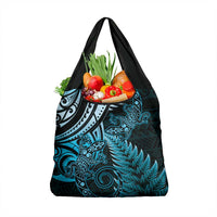 New Zealand Lizard Grocery Bag Silver Fern Aotearoa Maori Blue Version LT14 1-pack One Size Blue - Polynesian Pride