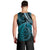 New Zealand Lizard Men Tank Top Silver Fern Aotearoa Maori Blue Version