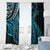 New Zealand Lizard Window Curtain Silver Fern Aotearoa Maori Blue Version