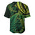 New Zealand Lizard Baseball Jersey Silver Fern Aotearoa Maori Green Version