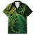 New Zealand Lizard Family Matching Short Sleeve Bodycon Dress and Hawaiian Shirt Silver Fern Aotearoa Maori Green Version