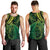 New Zealand Lizard Men Tank Top Silver Fern Aotearoa Maori Green Version