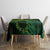 New Zealand Lizard Tablecloth Silver Fern Aotearoa Maori Green Version