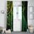 New Zealand Lizard Window Curtain Silver Fern Aotearoa Maori Green Version