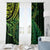 New Zealand Lizard Window Curtain Silver Fern Aotearoa Maori Green Version