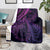 New Zealand Lizard Blanket Silver Fern Aotearoa Maori Purple Version