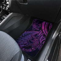 New Zealand Lizard Car Mats Silver Fern Aotearoa Maori Purple Version