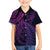 New Zealand Lizard Family Matching Off Shoulder Maxi Dress and Hawaiian Shirt Silver Fern Aotearoa Maori Purple Version