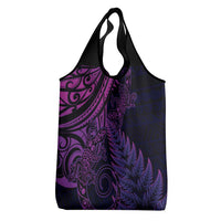 New Zealand Lizard Grocery Bag Silver Fern Aotearoa Maori Purple Version LT14 - Polynesian Pride