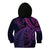 New Zealand Lizard Kid Hoodie Silver Fern Aotearoa Maori Purple Version