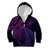 New Zealand Lizard Kid Hoodie Silver Fern Aotearoa Maori Purple Version