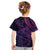 New Zealand Lizard Kid T Shirt Silver Fern Aotearoa Maori Purple Version