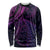 New Zealand Lizard Long Sleeve Shirt Silver Fern Aotearoa Maori Purple Version