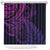 New Zealand Lizard Shower Curtain Silver Fern Aotearoa Maori Purple Version