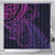 New Zealand Lizard Shower Curtain Silver Fern Aotearoa Maori Purple Version