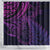 New Zealand Lizard Shower Curtain Silver Fern Aotearoa Maori Purple Version