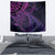 New Zealand Lizard Tapestry Silver Fern Aotearoa Maori Purple Version