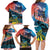 Personalised United States And New Zealand Family Matching Long Sleeve Bodycon Dress and Hawaiian Shirt USA Eagle With Kowhai Aotearoa Tui Bird