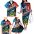 Personalised United States And New Zealand Family Matching Off The Shoulder Long Sleeve Dress and Hawaiian Shirt USA Eagle With Kowhai Aotearoa Tui Bird